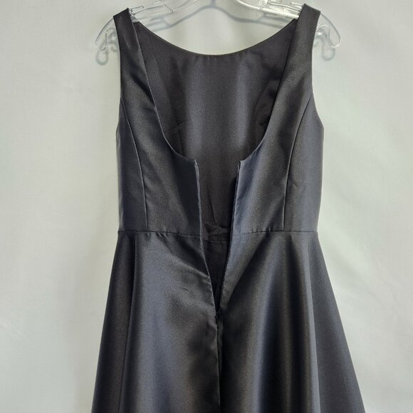 Alfred Sung Black High Low A-Line Formal Dress Size 10 - Picture 3 of 10